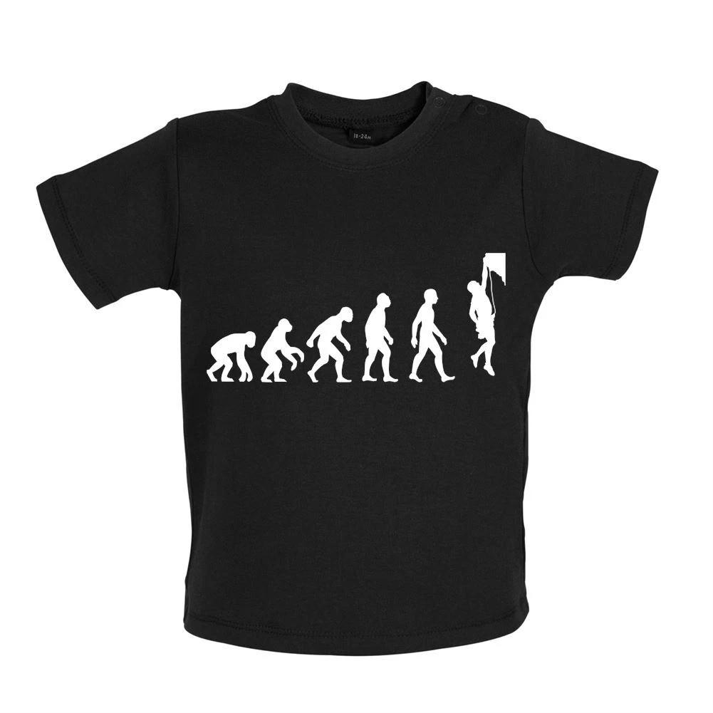 Evolution of Man Rock Climbing - Baby T-Shirt / Babygrow - Boulder Climber Climb 130