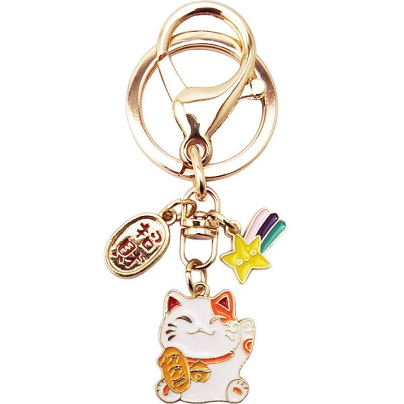 New Lucky Cat Keychain - Zinc Alloy Pendant, Cute & Creative Gift