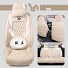 Cartoon Faux Leather Car Seat Covers for SUV Pick-up Truck Sedan Universal Breathable Anti-Slip Driver Seat Cushion  (Full Seat)