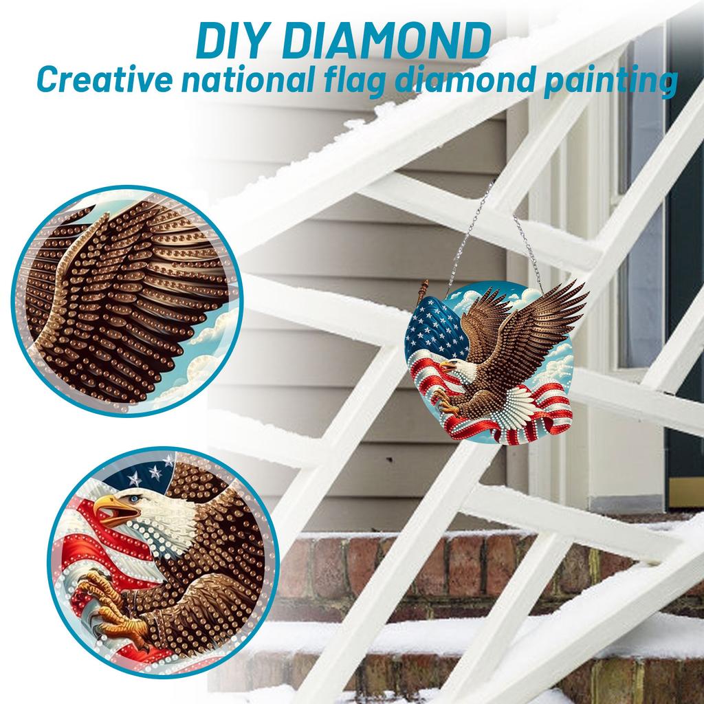 3D Creative American Flag And Painting Wall Hanging Living Room Wall Hanging Home Decoration
