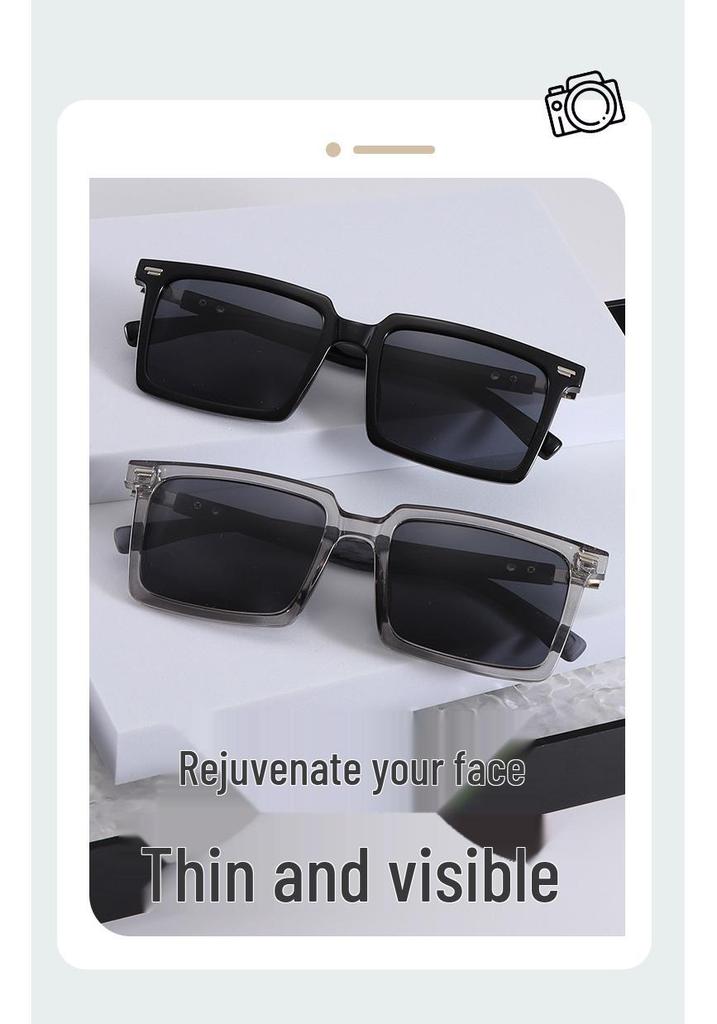 High-End Retro Square Sunglasses with UV Protection & Wood Grain Legs for Men & Women