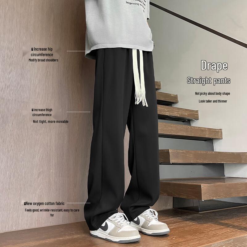 NASA GISS Men's Loose Fit Straight Leg Casual Pants