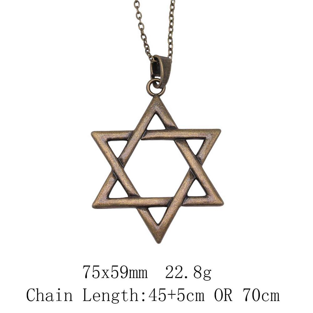 Gifts For Women Woman Long Necklace Celtic Hexagram 45cm Or 70cm Long Chain Necklace Cheap Cute Stuff Pendants And Necklaces