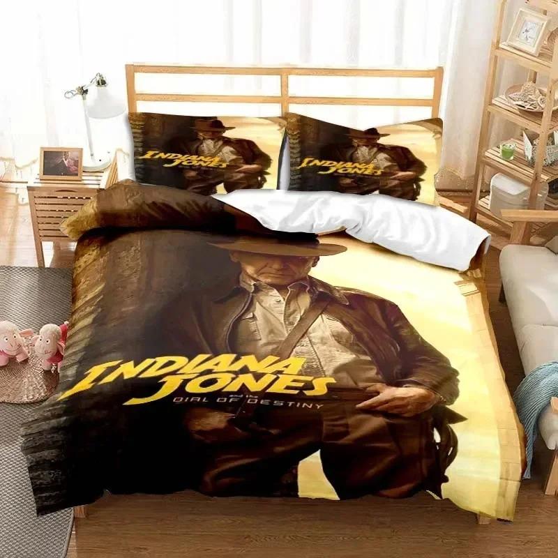 Indiana Jones The Dial of Destiny Sleep Bedding Package Single Size Double Size King Dimension Size Boys Bedroom Quilt Cover Bed Cover Package Gift