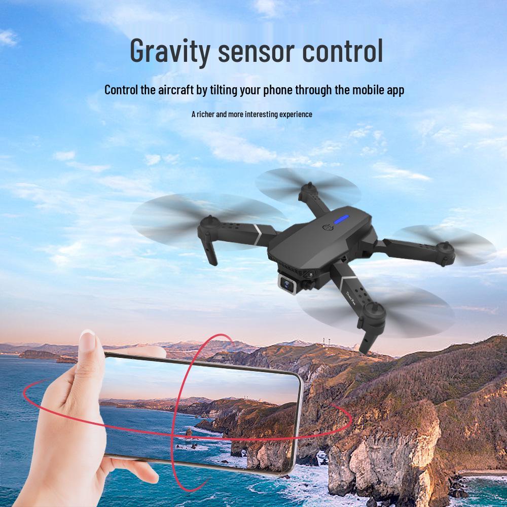E88pro Folding Drone: HD Dual-Camera, Fixed Height, 4-Axis Remote Control Aircraft (Model E525)