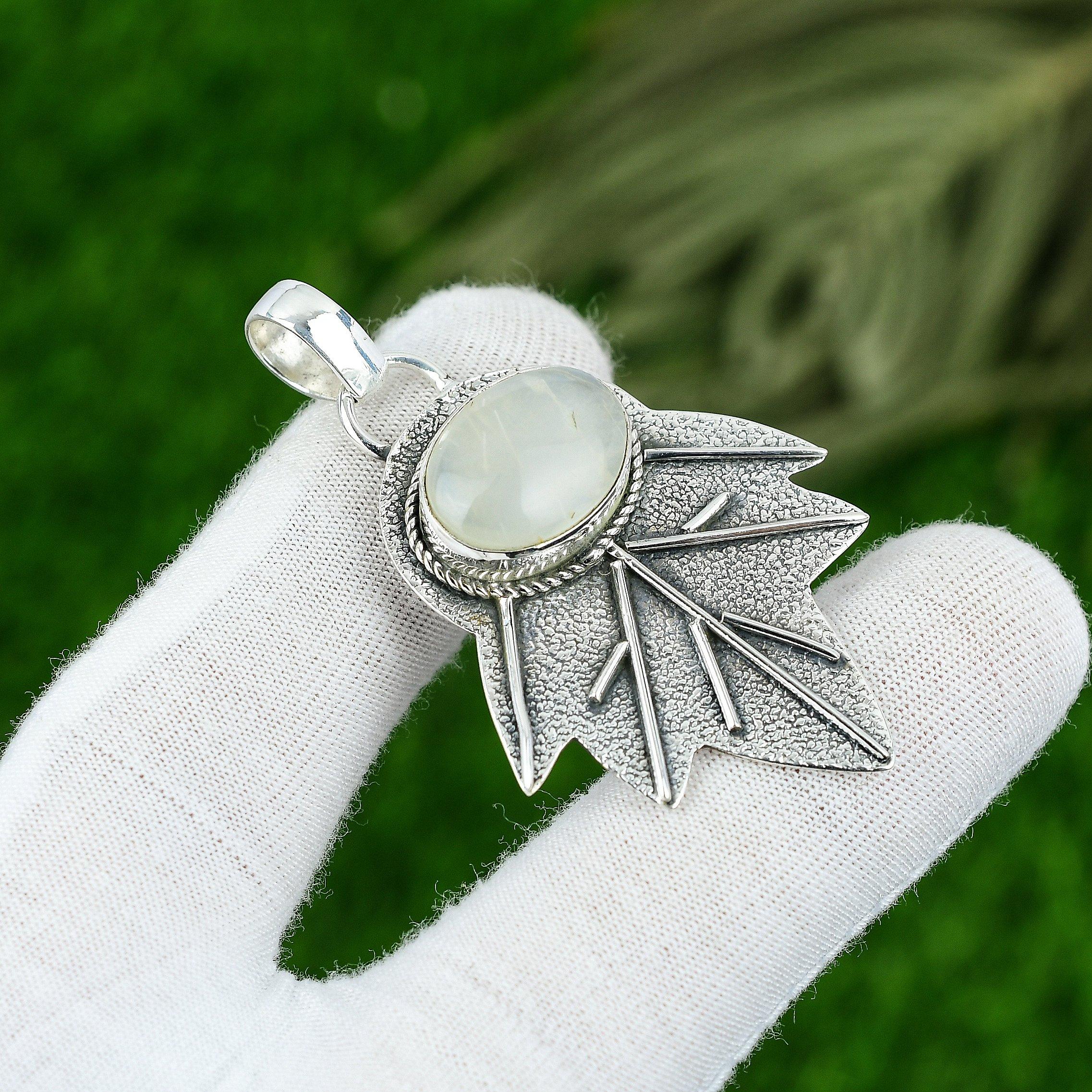 

Natural Aquamarine Gemstone Indian Jewelry 925 Sterling Silver Pendant For Women