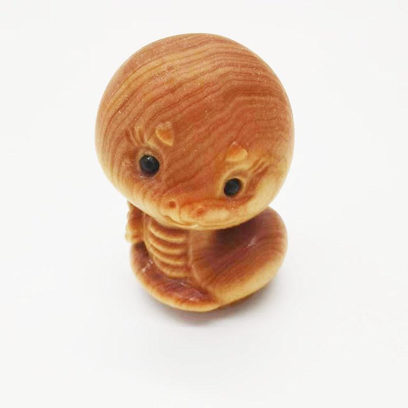 Mini Holz 12 Tierkreiszeichen Drache Affe Küken Ochse Tiger Hase Schlange Maus Tiere Figur 1,96" Büro Wohnkultur Geburtstagsgeschenk