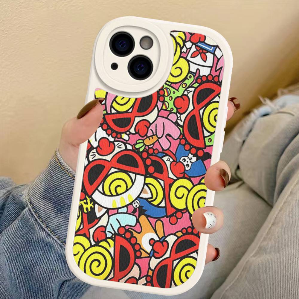 H-Hysteric Cute M-Mini Phone Case For IPhone 11 12 13 14 15 16 Pro Max Plus Leather Cover