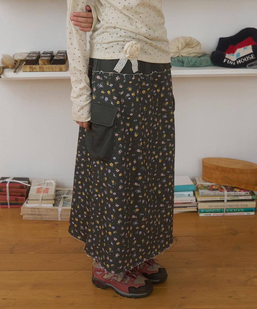 Fun From Fun Pocket Long Skirt, Black
