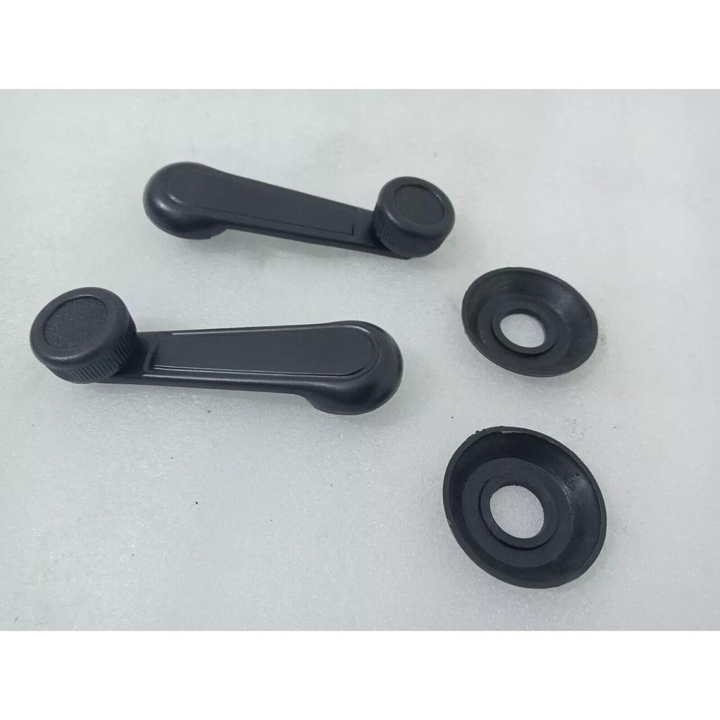 DOOR WINDOW HANDLES PAIR BLACK METAL FOR SUZUKI SAMURAI 80-95 |Fit For i216