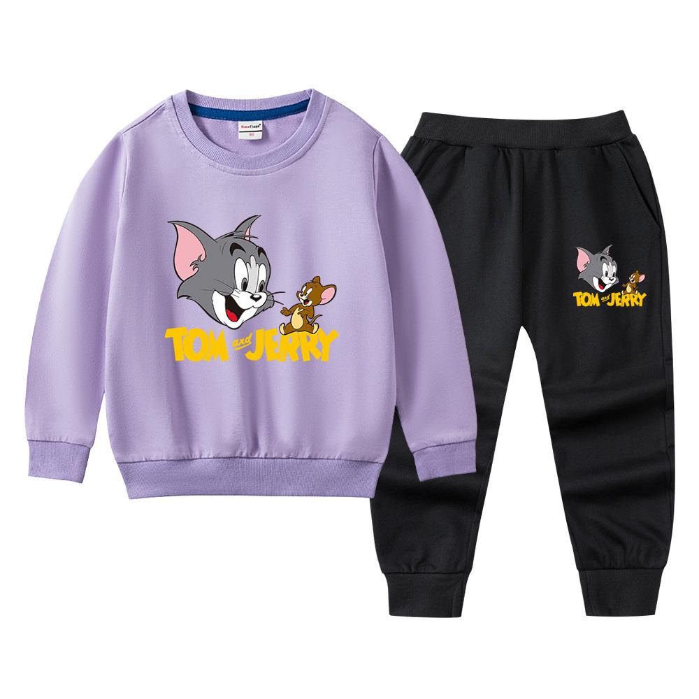 Autumn 2022 Kids' Sweatshirt and Pants Set: Stylish Casual Two-Piece for Boys and Girls