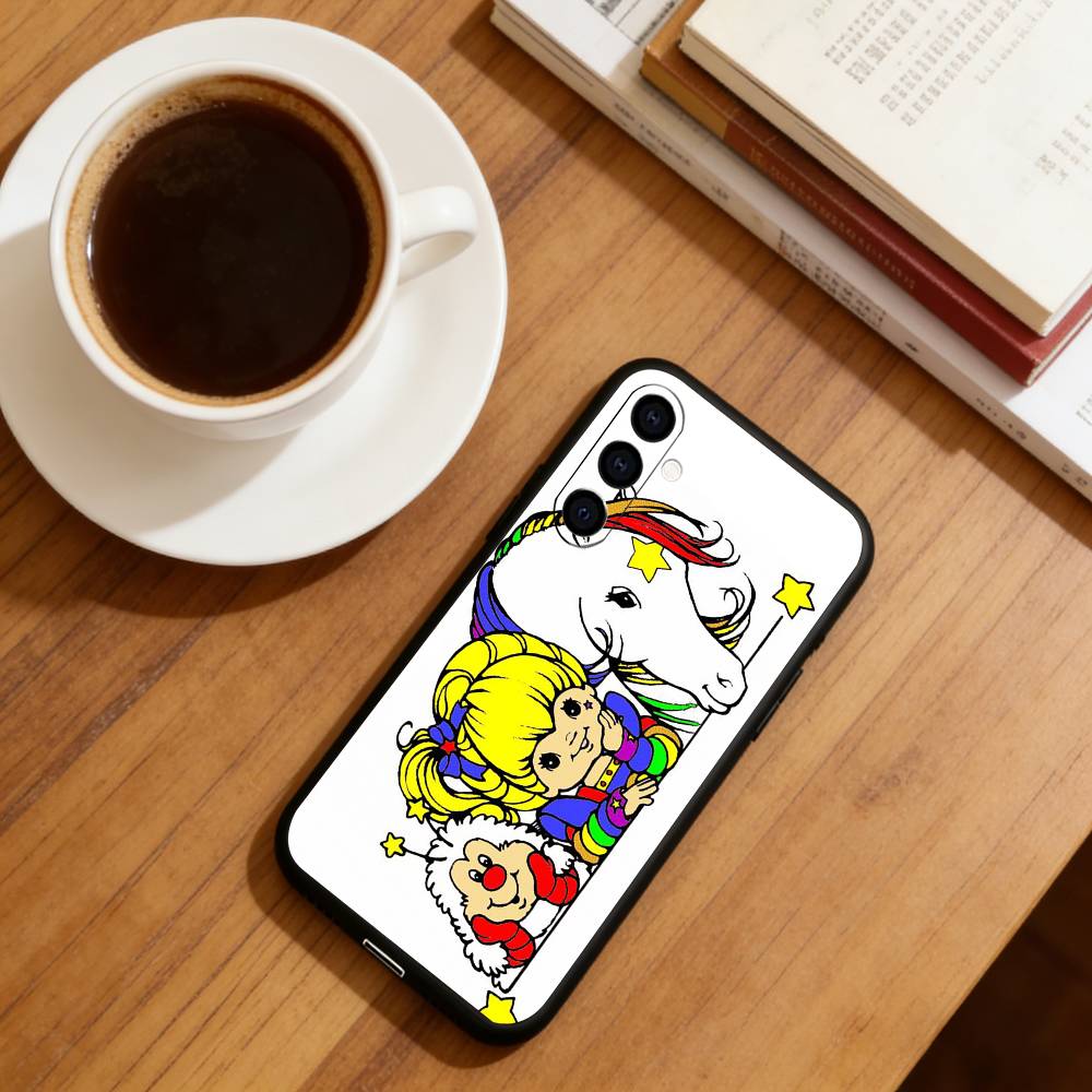 

Cute Retro Rainbow Pony Phone Case For Samsung Galaxy A73,A72,A71,A70,A53,A52,A51,Others Soft Black Cover Samsung a32 5g