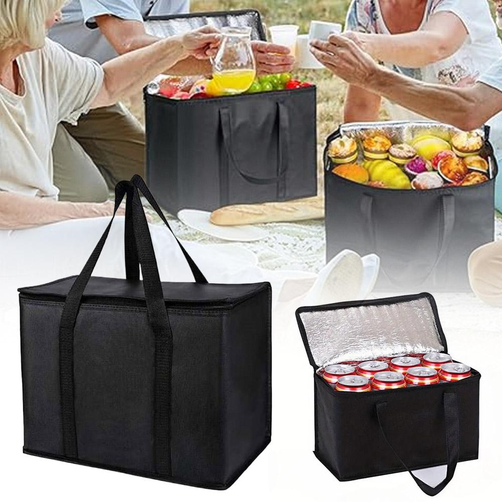 Portable Lunch Cooler Bag Folding Insulation Picnic Ice Pack Food Thermal Bag Drink Carrier Insulated Bag Beer Delivery Bag