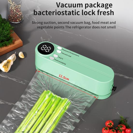 Mini Wireless Vacuum Sealer Portable Handheld 60kpa Strong Suction Fast Seal USB Rechargeable Food Sealing Machine
