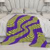 Swirly Pattern Blanket Microfiber Flannel Cover Blanket Bedroom Living Room Sofa Soft And Comfortable Home Decoration