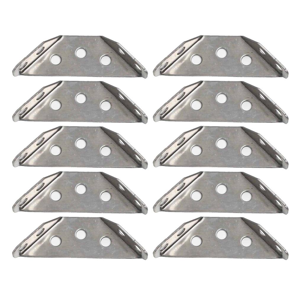Stainless Steel Corner Bracket Set of 10 for Furniture Assembly Projects