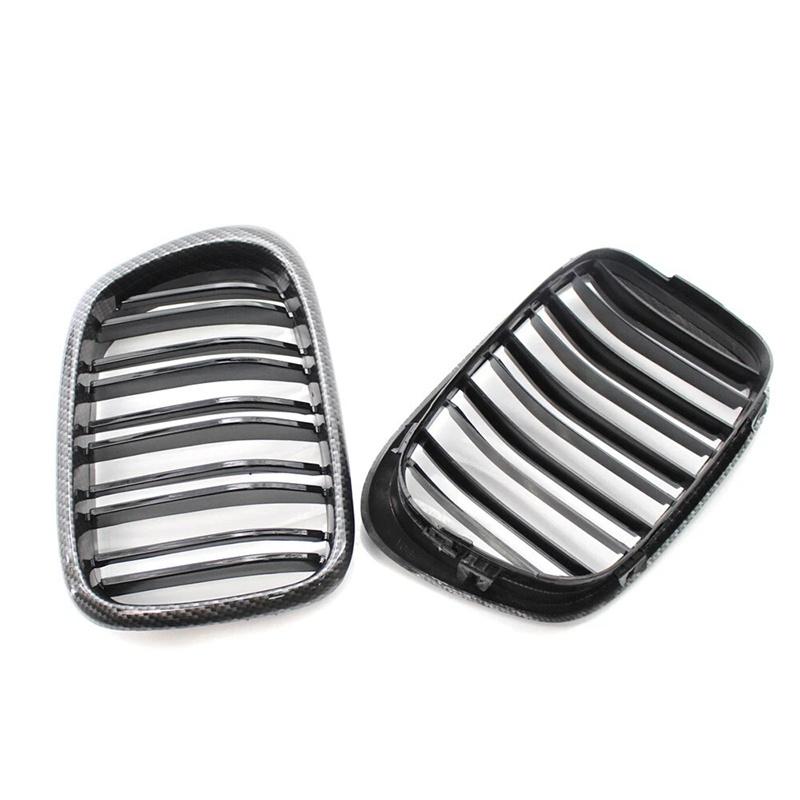 For Bmw 5 Series E39 525 528 530 535 1999-2003 Car Grille Front Kidney Grill Double Line Black 51137005837 51137005838