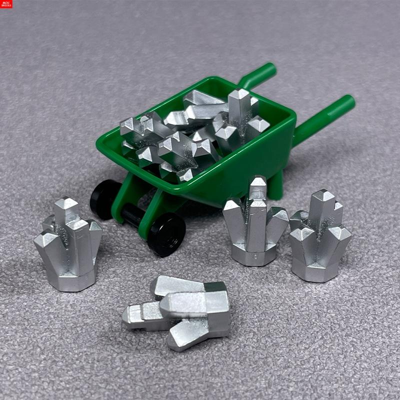 Non-Toxic Moc Bricks Utensil Ingot Bar Dollar Coin Money Gold Silver Painted Gold Gem Treasure Box 99563 Building Blocks Children'S Toys