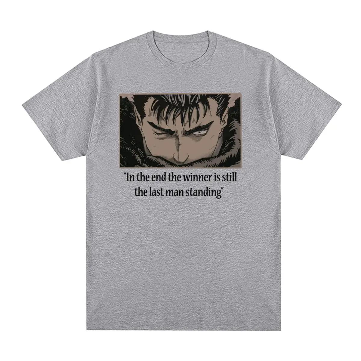 

Vintage Tshirt Cotton Manga Swordsman Gatsu Men T shirt New Tee Tshirt Womens Tops S