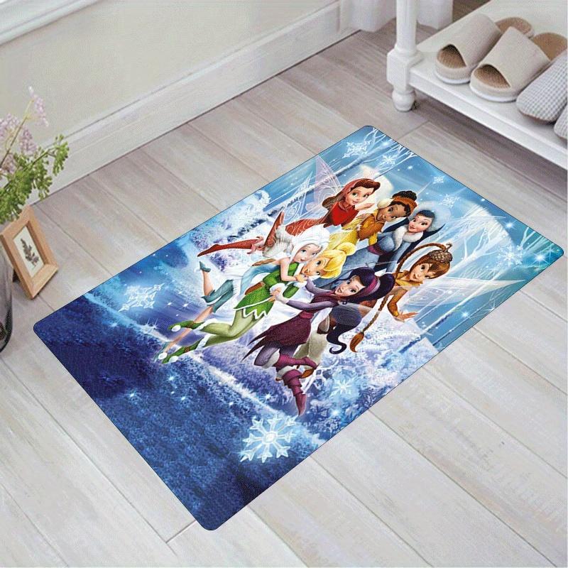 

1pc Tinker Bell Pattern Area Rug Soft Flannel Floor Mat for Living Room,Office,Bedroom and Carpet,Sofa Coffee Table Floor Mat 60cm by 90cm