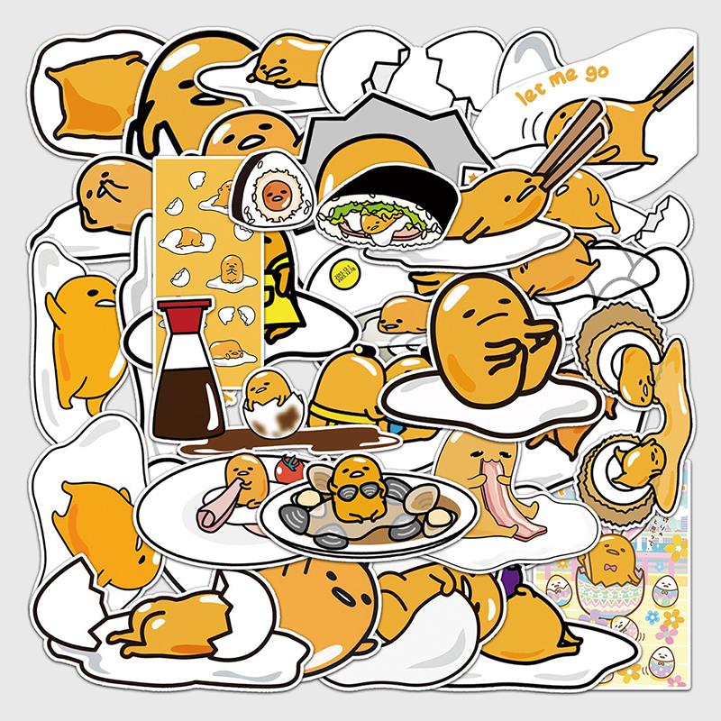 50Pcs/Set Cartoon Anime Gudetama Graffiti Stickers Waterproof Phone Toy Sticker