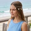 Ocean Style Bohemian Hair Chain Starfish Beaded Head Piece Boho Head Chain  Summer Vacation