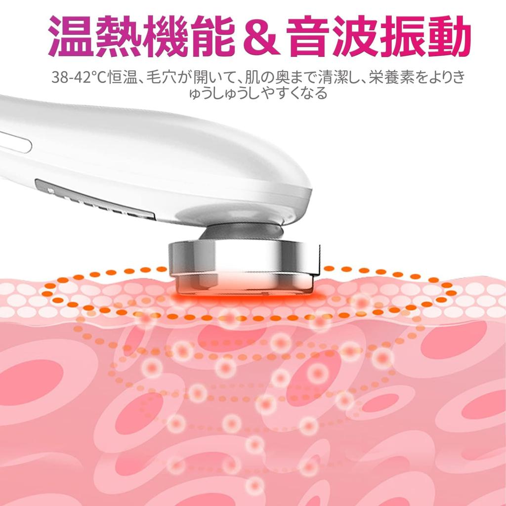 EMS Facial Beauty Hot and Cold Facial Beauty Ultrasonic Facial Beauty Heat LED Ion 5 3 Ultrasonic Pore USB Beauty Device for Home Japanese Instruction