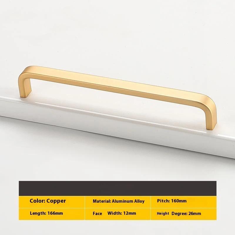 Modern Minimalist Pulls Cupboard Dressers Black Gold Silver Cabinet Door Handles Closet Drawer Knobs Kitchen Furniture Hardw