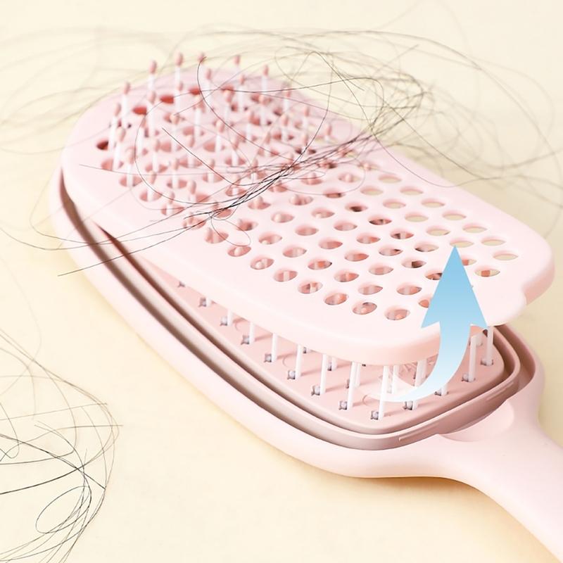 Soft Bristles Hair Comb for Scalp Massaging and Styling Curly Detangler Hairbrush Suitable for Travel and Home Use