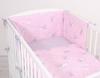 Double-sided 2-piece Cotton Children's Bedding - Pink/gray Bunnies