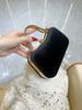 Black Elegant Lady Handbag Velvet Small Square Bag Banquet Party Wedding Evening Bags Trend Fashion Women Top-Handle Bags Clutch