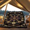 1pc Astrology Symbols Mandala Throw Blanket Polyester Fiber, Lightweight Flannel, Soft & Warm, All Season Use for Outdoor, Camping