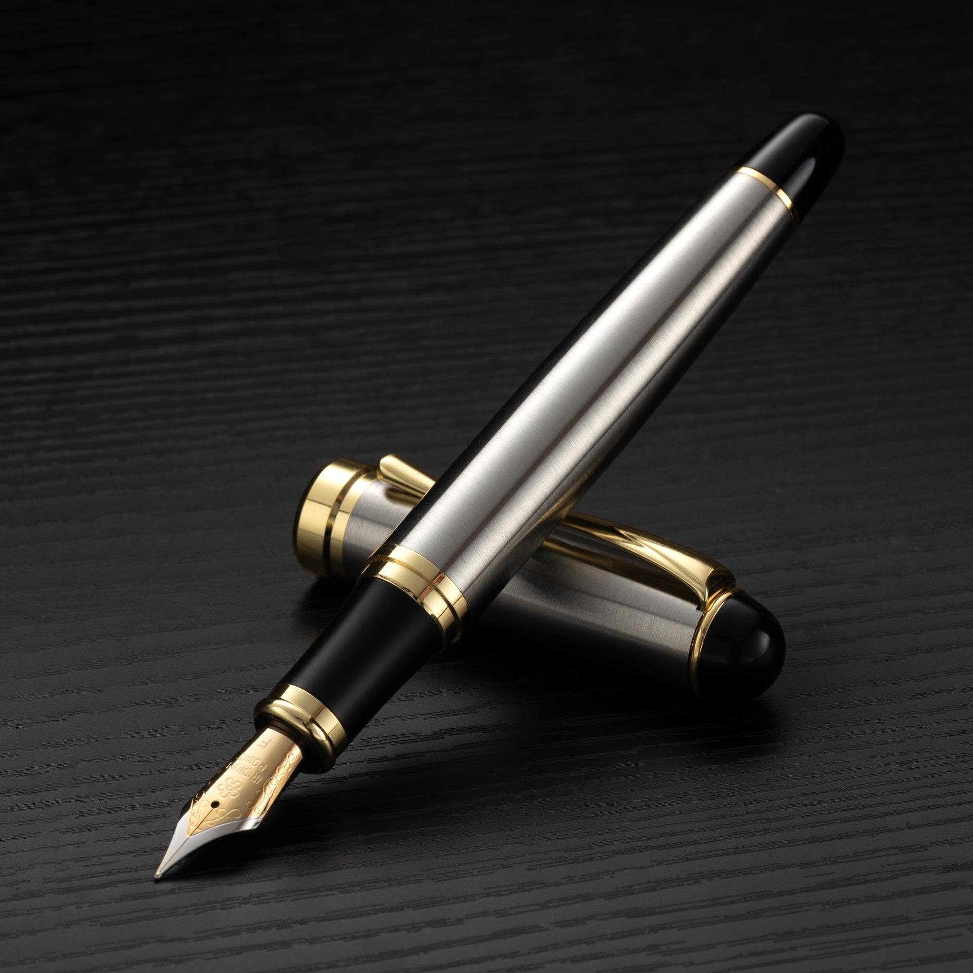 

Металлическая двухцветная перьевая ручка 35 мм с тонким пером для взрослых, для практики каллиграфии, с чернильными картриджами, для самостоятельной сборки EF tip-0.38mm