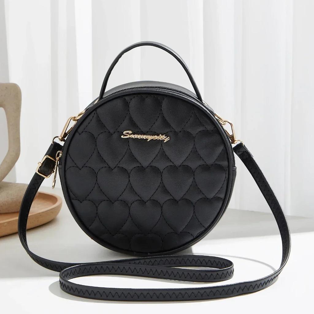 Láska Vyšívaná Malá Kulatá Kabelka pro Ženy  Ženská Kabelka  Tašky přes Rameno  Nová Vůně Malá  Temperamentní Crossbody Kabelka  Módní Trend