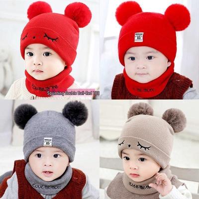 Cartoon Pattern Winter Wool Hat for Newborns and Babies 0-12 Months