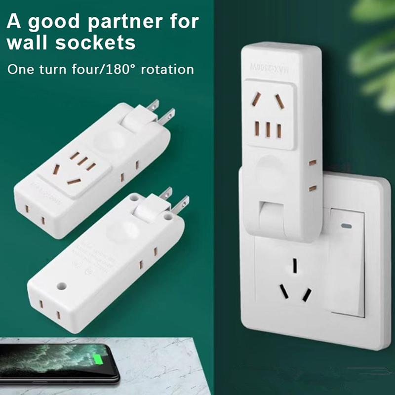 4 In 1 Us Electrical Socket Rotation Plug Adapter Wall Outlet Extension Travel Aadapter Portable Power Converter