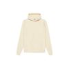 Fear of God Essentials Logo Print Fleece-Lined Hooded Sweatshirt Unisex Sweatshirt Cream FOG-SS21-574