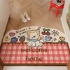 Cartoon Home Silk Circle Floor Mat Cute Puppy Door Foot Mat Door Porch Non-Slip Wear-Resistant Door Mat Home Carpet