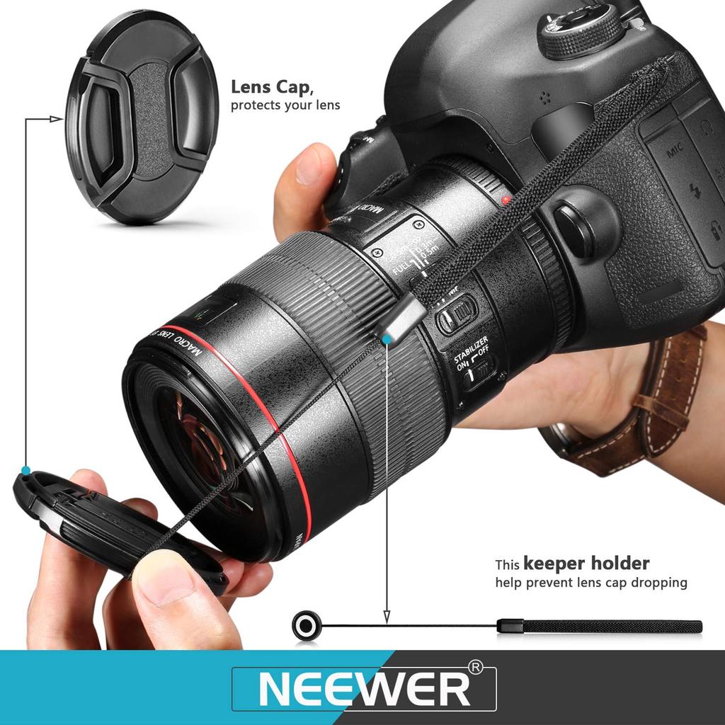 NEEWER 58mm Filter Lens Accessory Includes Filters Tulip Lens Folding Rubber Lens Lens and Filter Pouch ND/CPL/UV/FLD/Close-Up + Kit ND2, ND4, ND8,