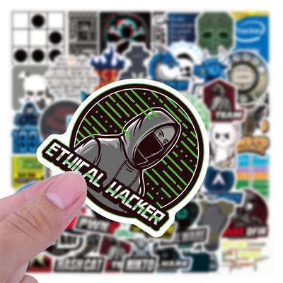 10/25/50pcs Hacker Stickers Cool Teen Stickers Pack,Aesthetic Vinyl Waterproof Stickers for Laptop Water Bottle Computer Skateboard