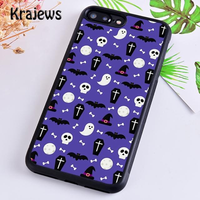Krajews Halloween Moon Witch Horror Phone Case Cover For iPhone 17 Air 16 15 14 plus 11 12 13 pro max coque Fundas