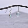 Natural Aquamarine Dangle Earrings Aquamarine Jewelry Square Dangle Wedding Gifts Handmade Jewelry Bridesmaid Earrings Gift for Her