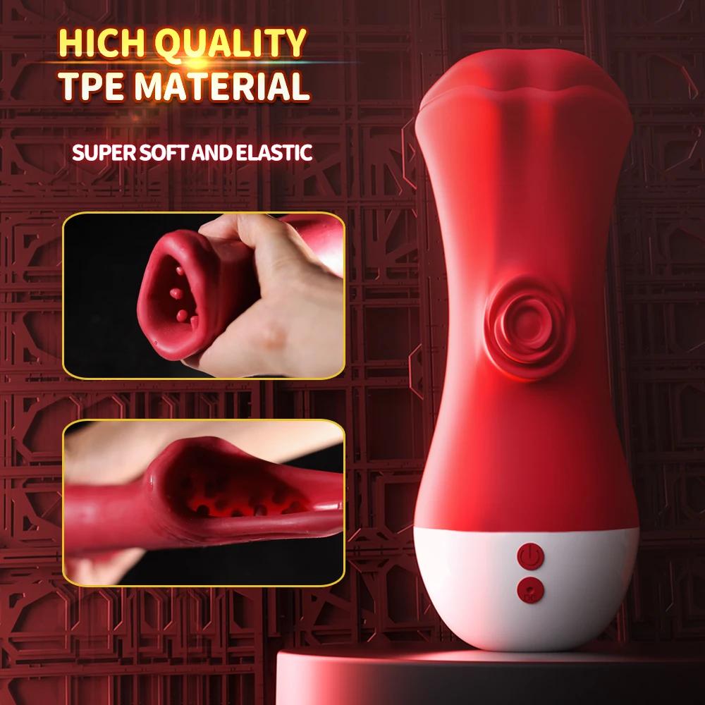 Male Mastubator for Men Deep Throat Blowjob Glans Masturbation Vibration Men Penis Training Stimulation Vibrating Sex Toys 18+