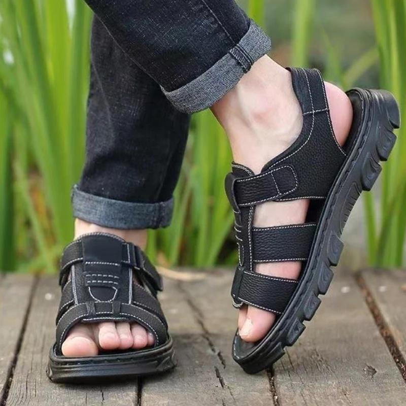 Fashion Beach Male Shoe Genuine Leather Outdoor Eva In Welcome Deal Japanese Luxury H Breathable Barefoot 2025 Styles 39 Men's Sandal