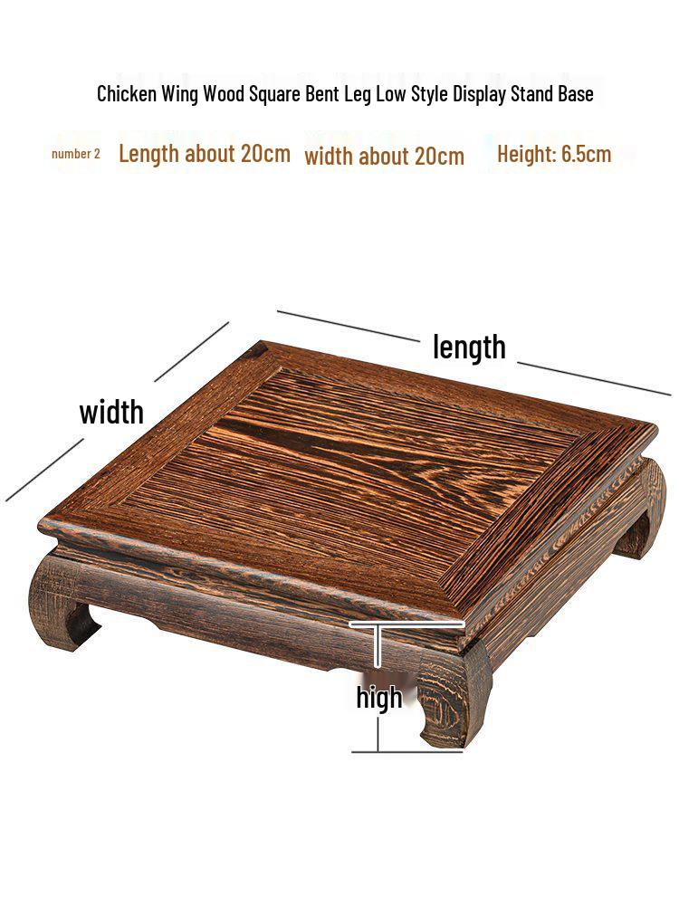 Massivholz-Displaybasis für Flügelhandwerk, Vase, Bonsai, Buddha-Statue oder Teekanne