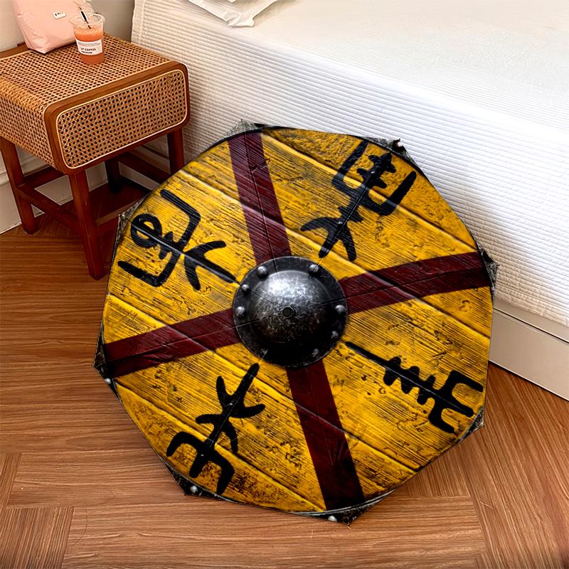 

1PC Viking theme Umbrella Portable Folding Umbrella Iron Frame Hole Bone Structure Outdoor Home Umbrella A12 разноцветный