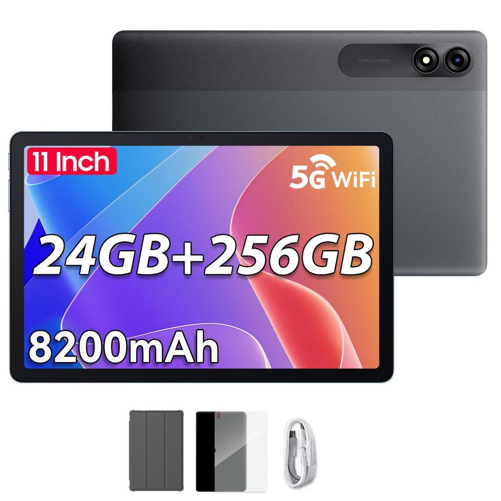 Blackview Tablette Tab 9 WiFi Android 15 – Grand écran 2K FHD+ 11 pouces, 18 Go 256 Go