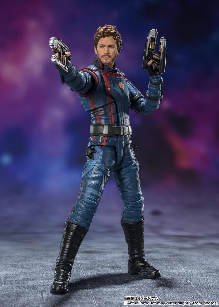 TAMASHII NATIONS Star Lord Rocket Raccoon av VOLUM 150 mm 60 mm malt bevegelig figur SHFiguarts & (Guardians Galaxy 3) Ca. Ca. PVC og ABS