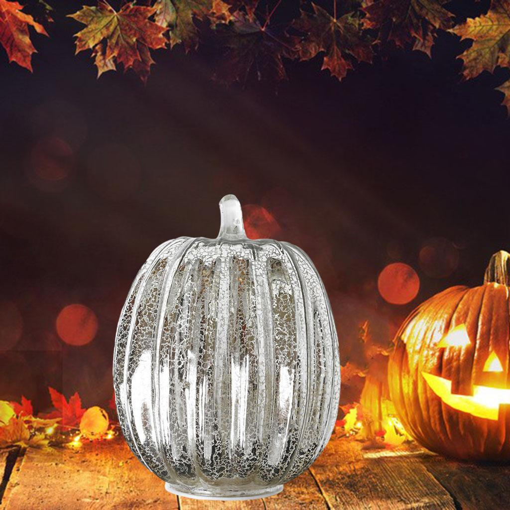 

Колекційна кришталева скульптура гарбуза для прикраси осіннього врожаю Silver 3