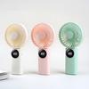 Portable Handheld Mini Fan 1200mAh Rechargeable 5 Speeds Personal Travel Fans with Digital Display 90 Degree Foldable Desk Fan for Outdoor